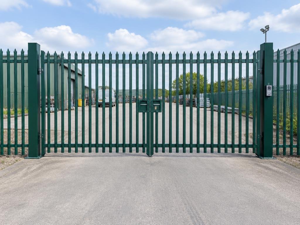 Home 74 Green palisade double gates
